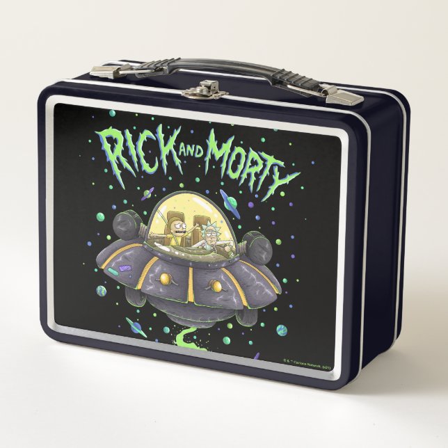 Lunch Box RICK ET MORTY™ | Graphique de vol spatial illustré (Devant)