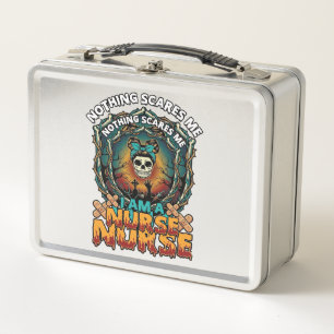 Lunch Box Rien ne me fait peur Infirmière Halloween Crâne Se