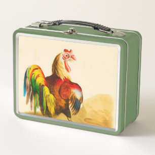 Lunch Box Rooster vintage Coloré