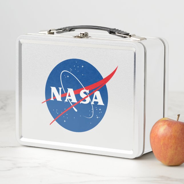 Lunch Box Roquette de logo de la NASA en blanc (En situation)