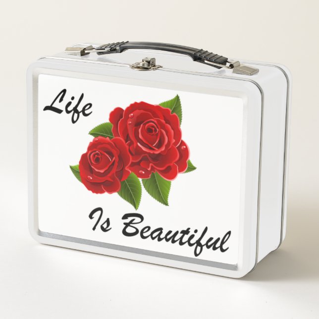Lunch Box Rose Blanche   (Devant)