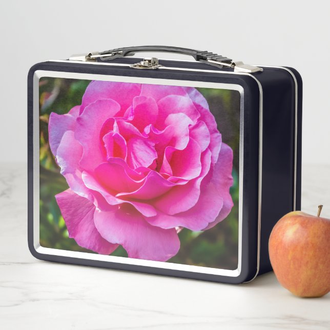 Lunch Box Rose délicate. (En situation)