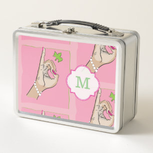 Lunch Box Rose et vert mignons