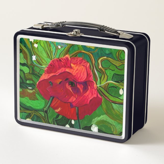 LUNCH BOX ROSE ROUGE  (Devant)
