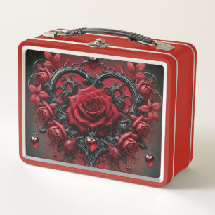 Lunch Box Roses rouges gothiques Saint-Valentin