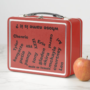Lunch Box ROUGE / De Qui Est-Il Le Nom ? / CONCEPTION DE MÉT
