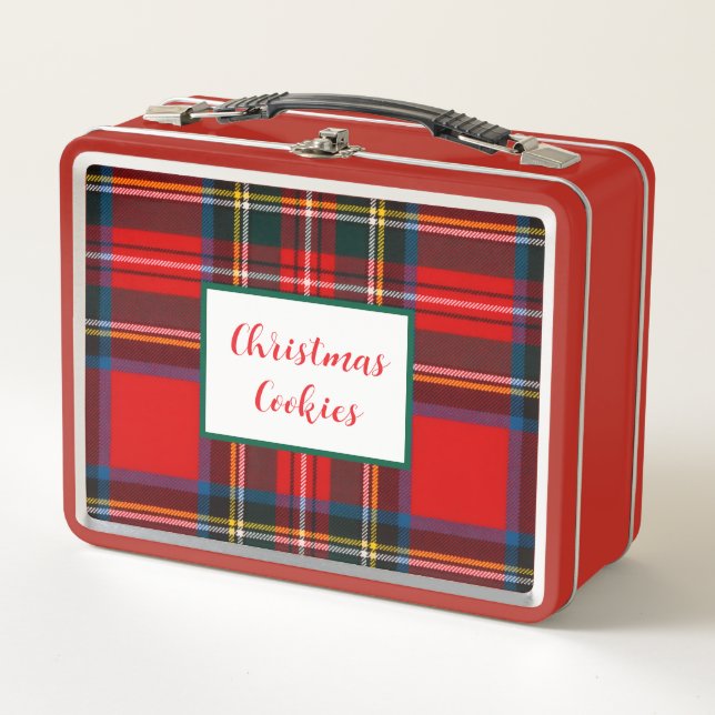 Lunch Box Royal Stewart Plaid Christmas Cookies (Devant)