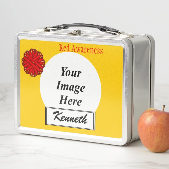 Lunch Box Ruban de fleurs rouges par Kenneth Yoncich (En situation)