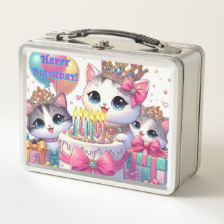 Lunch Box Rubans Couronnes Anniversaire Chats de Kitty