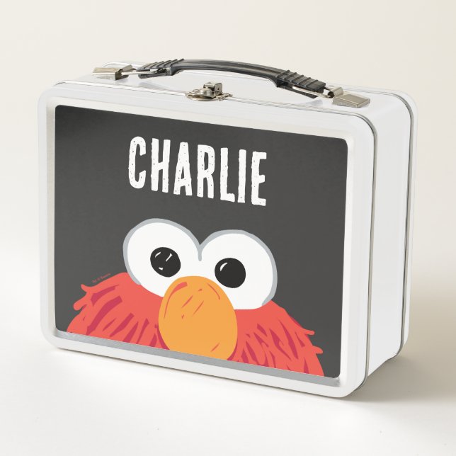 Lunch Box Rue Sésame | Personnalisé Elmo Big Face (Devant)