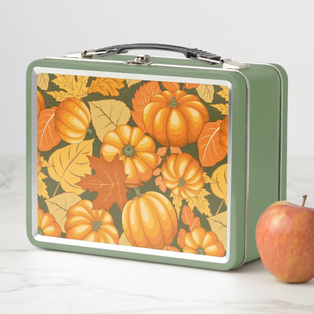 Lunch Box Saison d'automne Halloween Citrouille Motif (En situation)