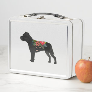 Lunch Box Saison Dog Breed Boho Floral Silhouette