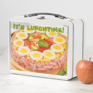Lunch Box Salade de jambon d'Aspic Gelatin 1970 Style Cuisin
