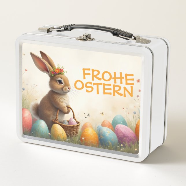 Lunch Box Salutations printanières du lapin de Pâques (Devant)