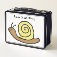 Sammy Le Cartoon Snail Boîte À Déjeuner Métal