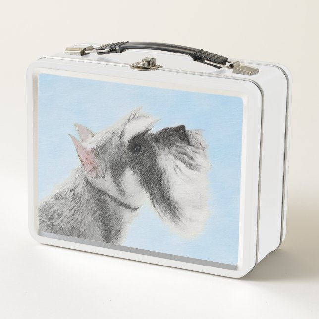 Lunch Box Schnauzer (Giant, Standard) Peinture - Chien Art (Devant)