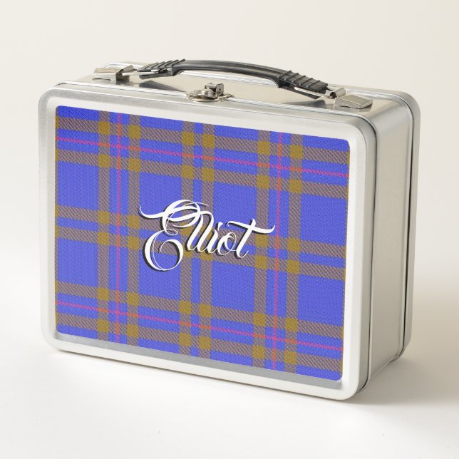 Lunch Box Scottish Eats ! Clan Elliot Tartan Plaid (Devant)