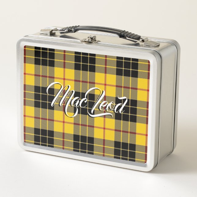 Lunch Box Scottish Eats ! Clan MacLeod de Lewis Tartan Plaid (Devant)