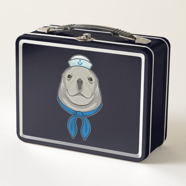 Lunch Box Seal as Sailor with Sailor hat (Devant)