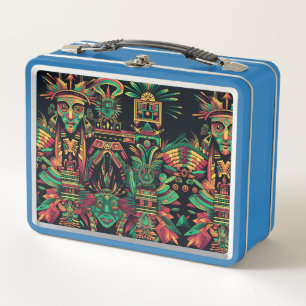 Lunch Box Serene Bleu clair "Paradigme ancestral" Enfants Lu