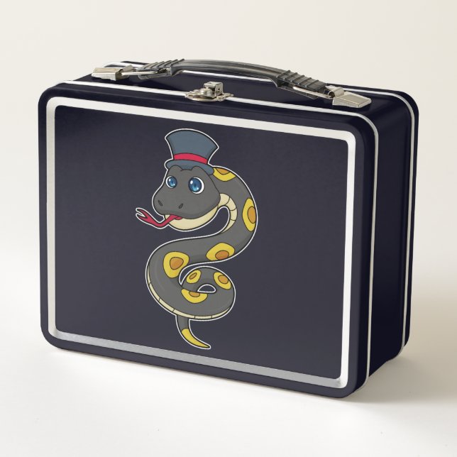 Lunch Box Serpent avec Casquette (Devant)