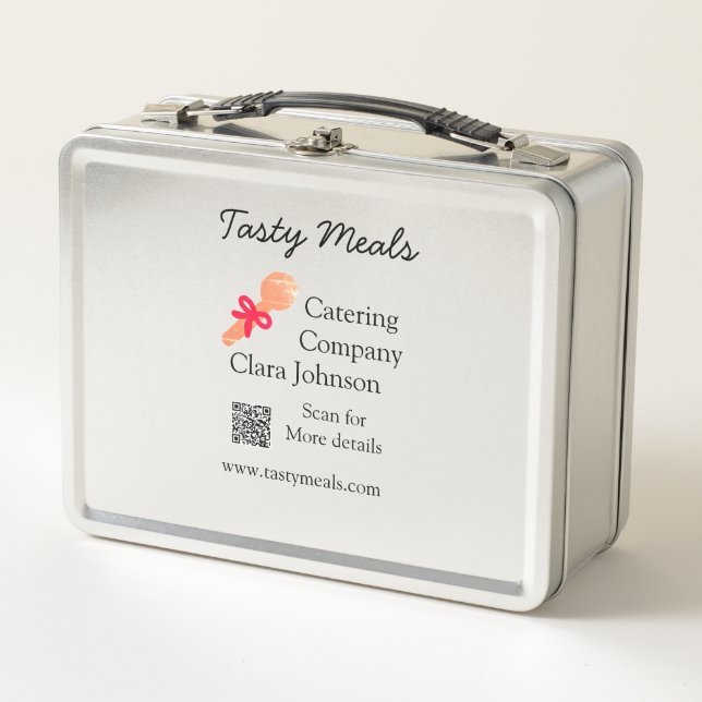 Lunch Box services de restauration ajouter un nom code QR si (Devant)