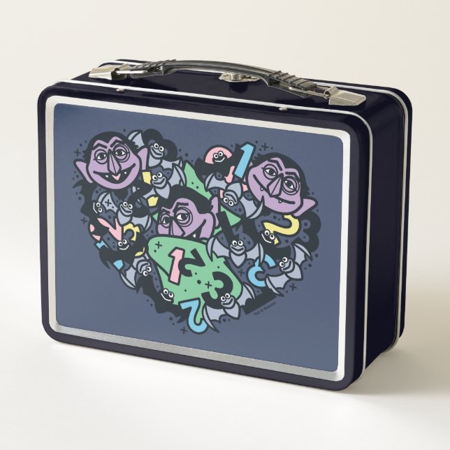 Lunch Box Sésame Sésame | Comte von Count Doodle Heart (Dos)