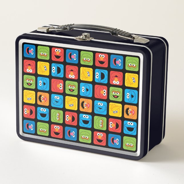 Lunch Box Sesame Street Cubed Visages Motif (Devant)