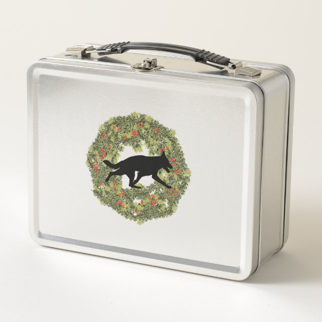 Lunch Box Shadow Silhouette Allemand Berger Chien dans une c (Devant)