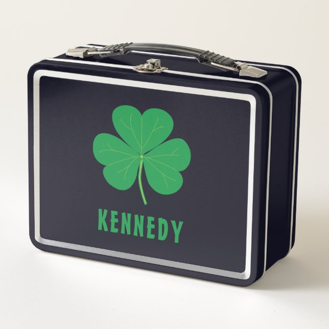 Lunch Box Shamrock Green Clover Irlande Celtic Irish Nom (Devant)