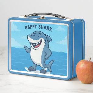 Lunch Box Shark caricature amusant en Chaussons - Joyeux req