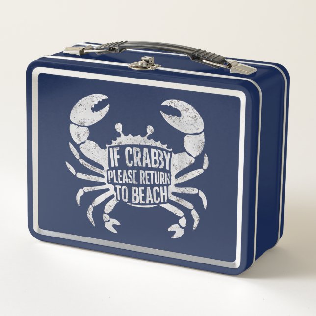 Lunch Box Si Crabby S'Il Vous Plaît Retourner À Plage Drôle  (Devant)
