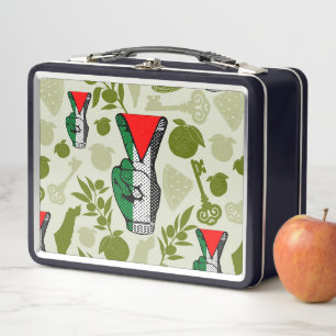 Lunch Box Signe de victoire de la main de résistance symbole