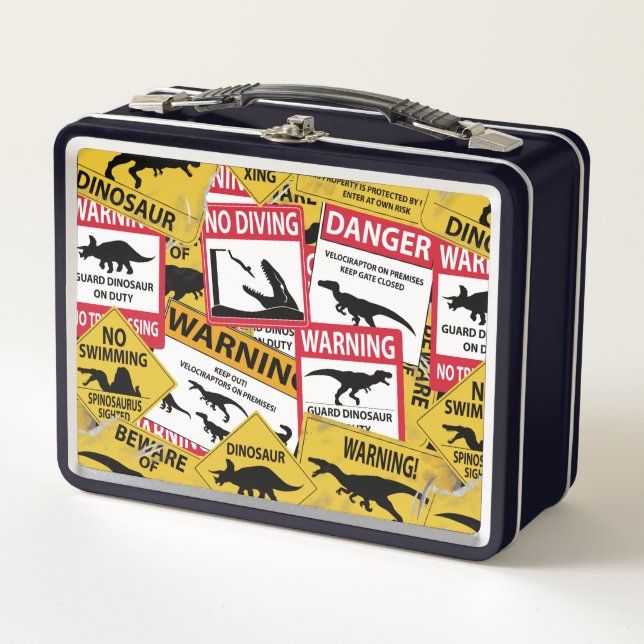 Lunch Box Signes de prudence Dinosaure (Devant)