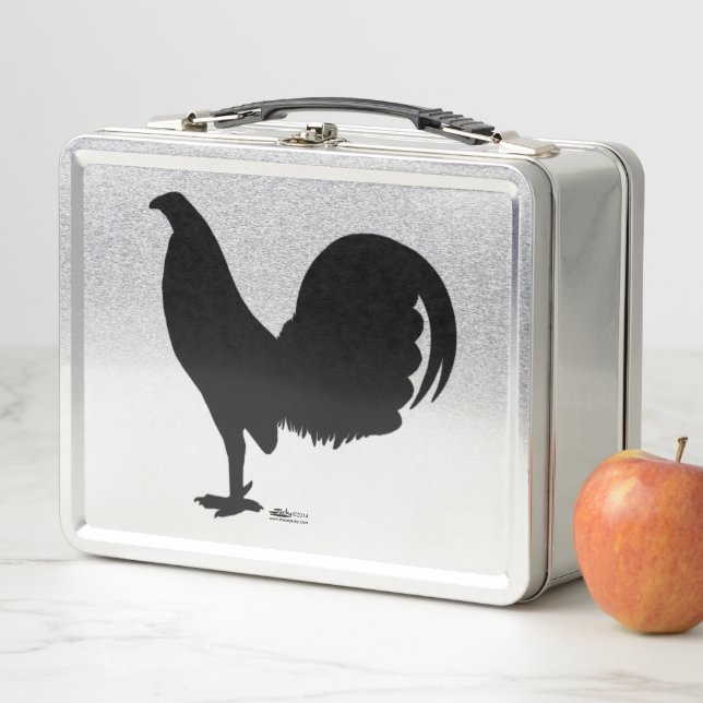 Lunch Box Silhouette de coq de combat (En situation)