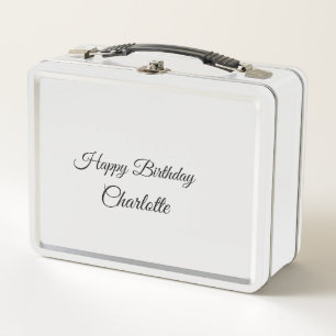 Lunch Box SIMPLE MINIMAL.CUTIE AJOUTER NOM BÉBÉ joyeux anniv