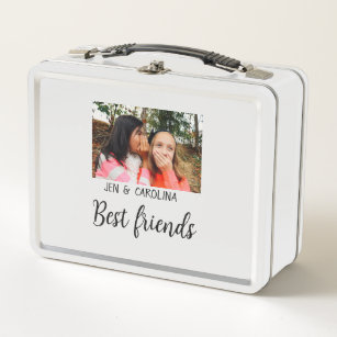 Lunch Box simple minimum meilleur ami nom ajouter photo text