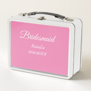 Lunch Box Simple texte minimal rose demoiselle d'honneur ajo