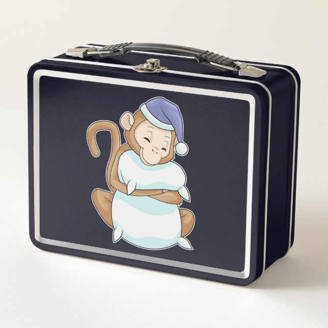 Lunch Box Singe avec Coussin et tête de lit (Devant)