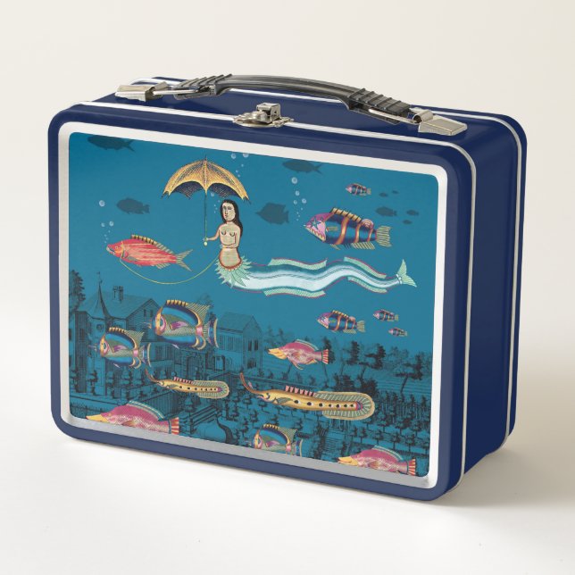 Lunch Box Sirène et poisson rouge de compagnie (Devant)
