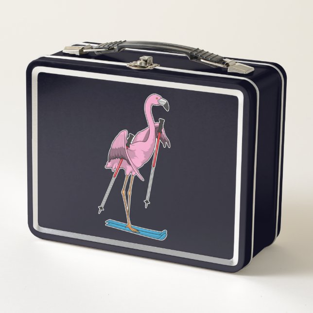 Lunch Box Ski de Flamant rose (Devant)
