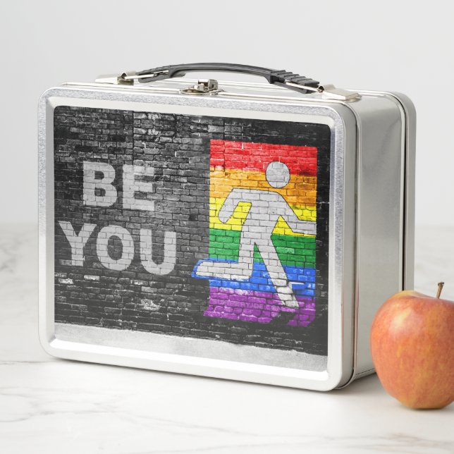 Lunch Box SlipperyJoe's Be You black brick wall walk figu (En situation)