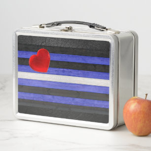 Lunch Box SlipperyJoe's Gay Leather Pride drapeau royal noir