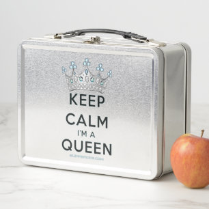 Lunch Box SlipperyJoe's Keep Calm Queen couronne joyaux a