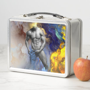 Lunch Box SlipperyJoe's Man steamy shirt abs six pack