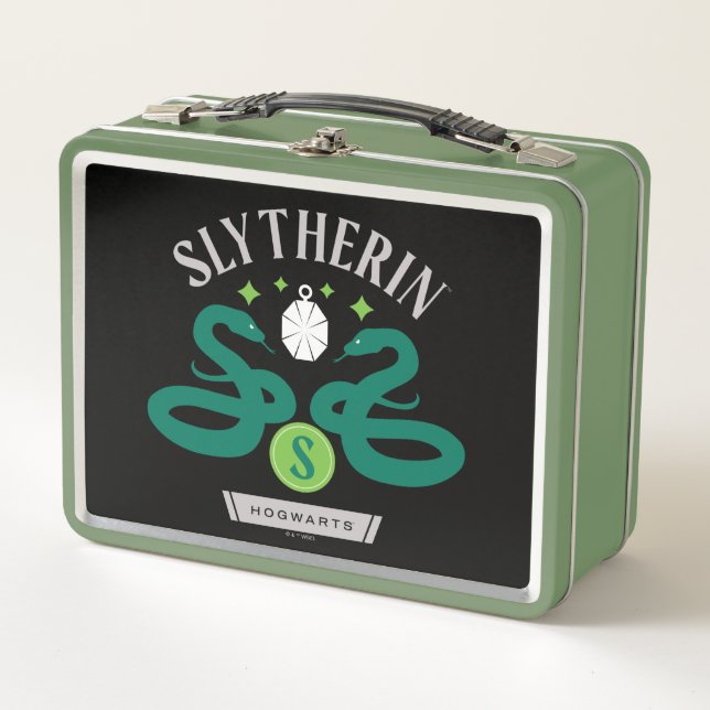 Lunch Box SLYTHERIN™ House Double Snake Locket Graphique (Devant)
