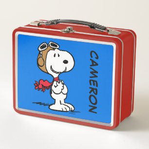 Lunch Box Snoopy L'As Volant Ajoutez votre nom