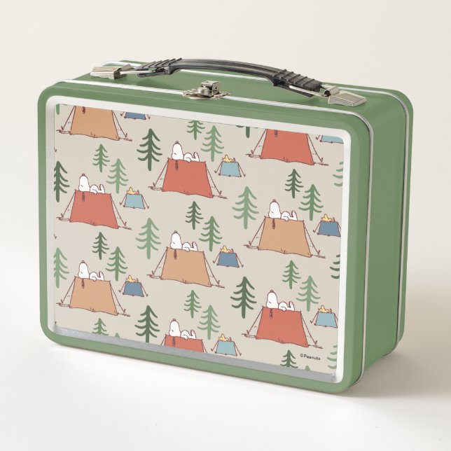 Lunch Box Snoopy & Woodstock Go Camping Motif (Devant)
