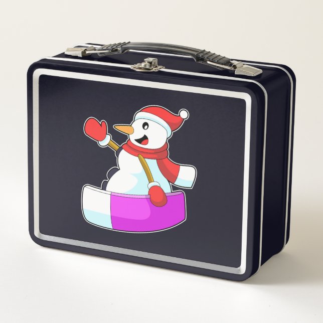 Lunch Box Snowman comme Snowboardeur avec Sonowboard.PNG (Devant)