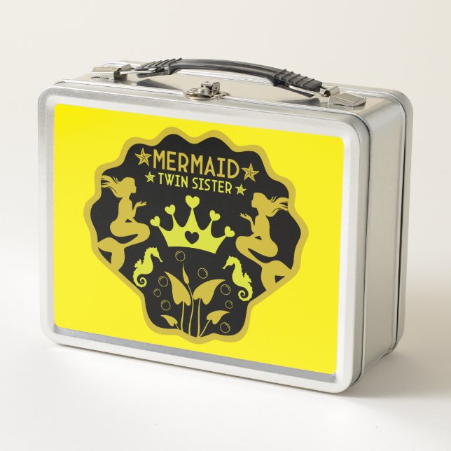 Lunch Box Soeurs jumelles Mermaid (Devant)